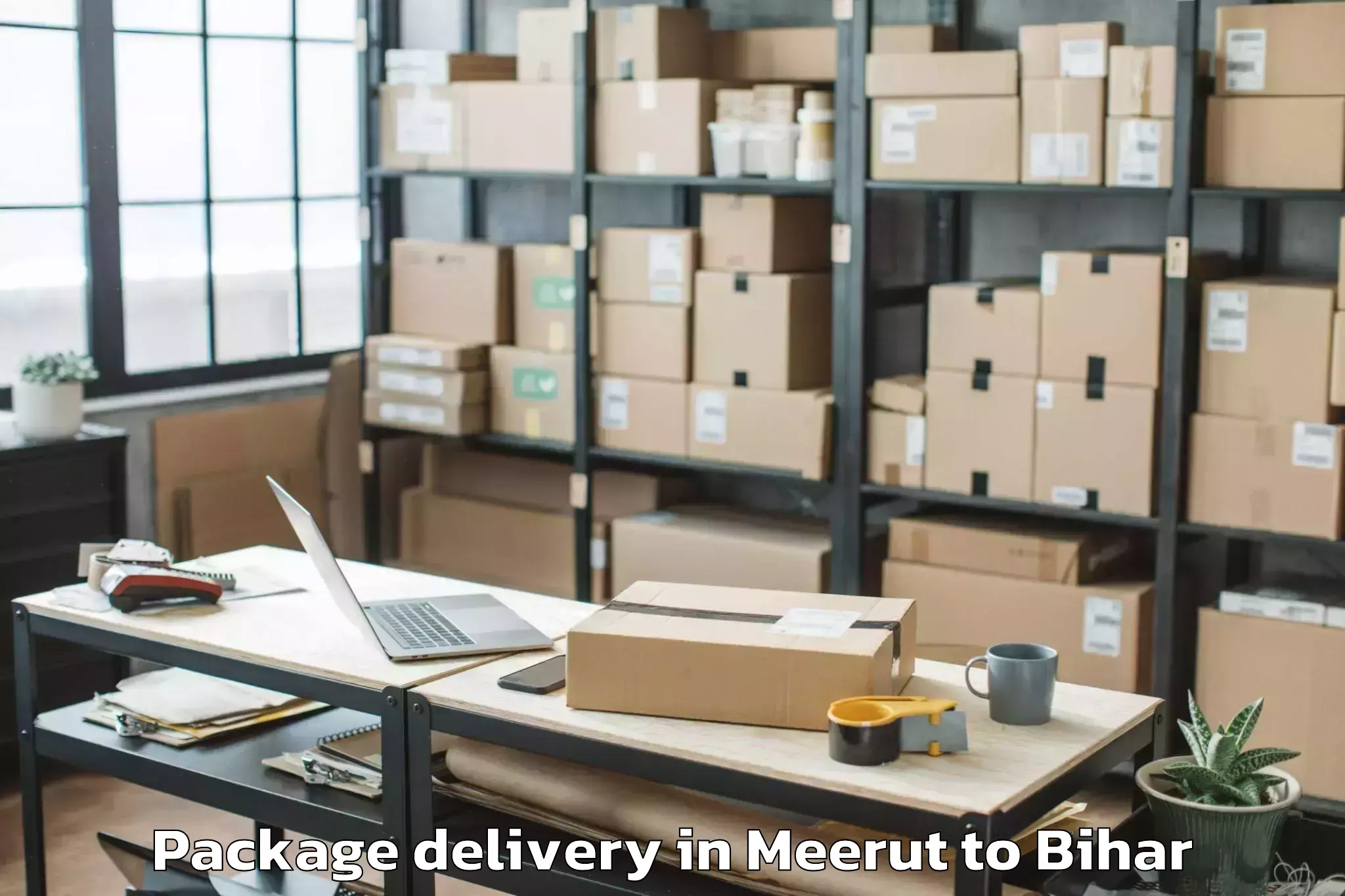 Affordable Meerut to Teghra Package Delivery